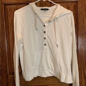 Lauren Ralph Lauren Cream Hooded Sweatshirt